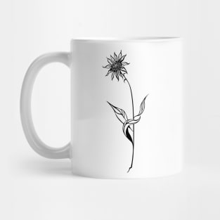 Line Art Flower Mug